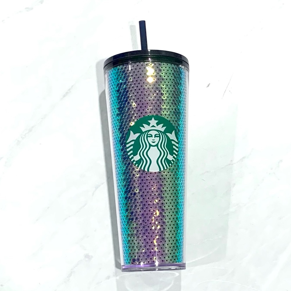 Starbucks Holiday 2020 Limited Edition Sequin Bling Venti Tumbler Cold Cup